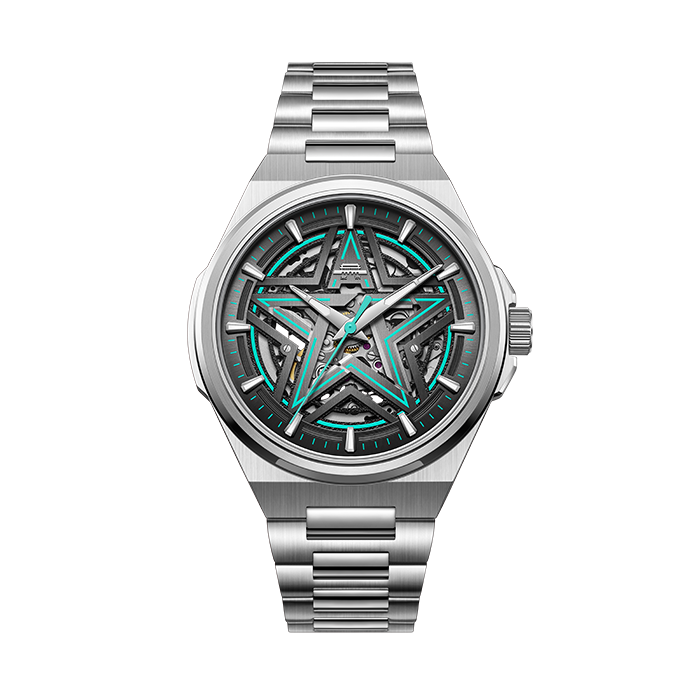 Beijing Five-Star Skeleton Mechanical Watch 42mm